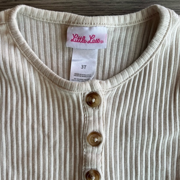 Little Lass Toddler Girl Animal Print Faux Fur Hooded Vest & Henley 2 Piece Set - Picture 5 of 10